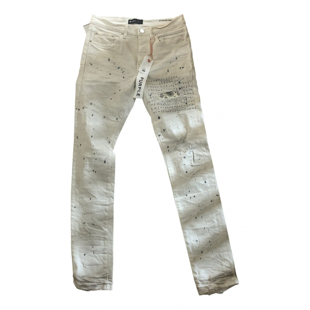 Slim jean Purple brand White size 30 US 